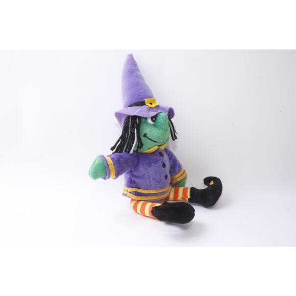 Halloween, Witch, Stuffins, 12x8", Violet Hat, Plush, Soft, Toy, Figure, Vintage - Picture 6 of 6
